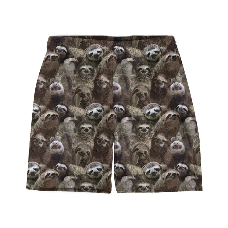 Sloth Pattern Weekend Shorts