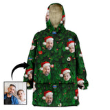 Custom Christmas Tree Wearable Blanket Hoodie