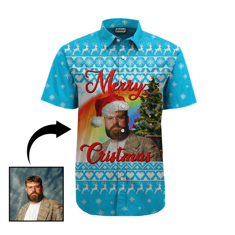 Custom Christmas Greetings Button Up