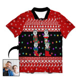 Custom Christmas Socks Men's Polo Shirt