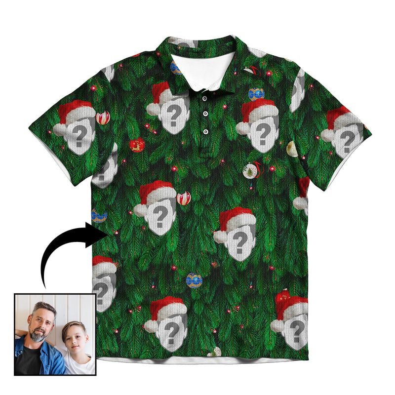 Custom Christmas Tree Men's Polo Shirt