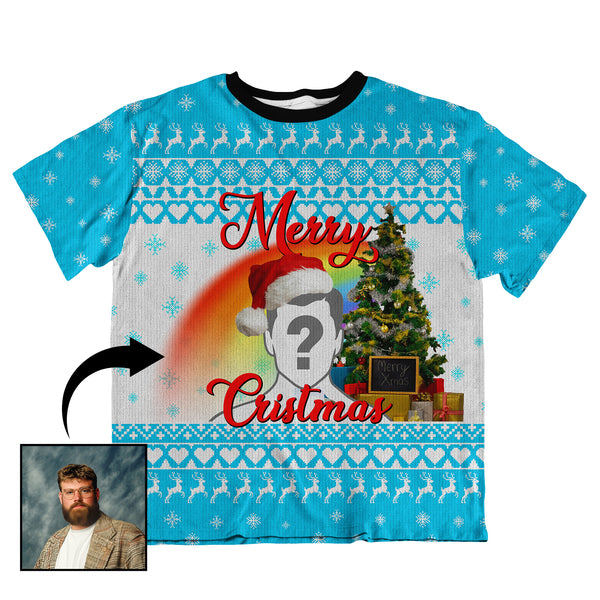 Custom Christmas Greeting Oversized Tee