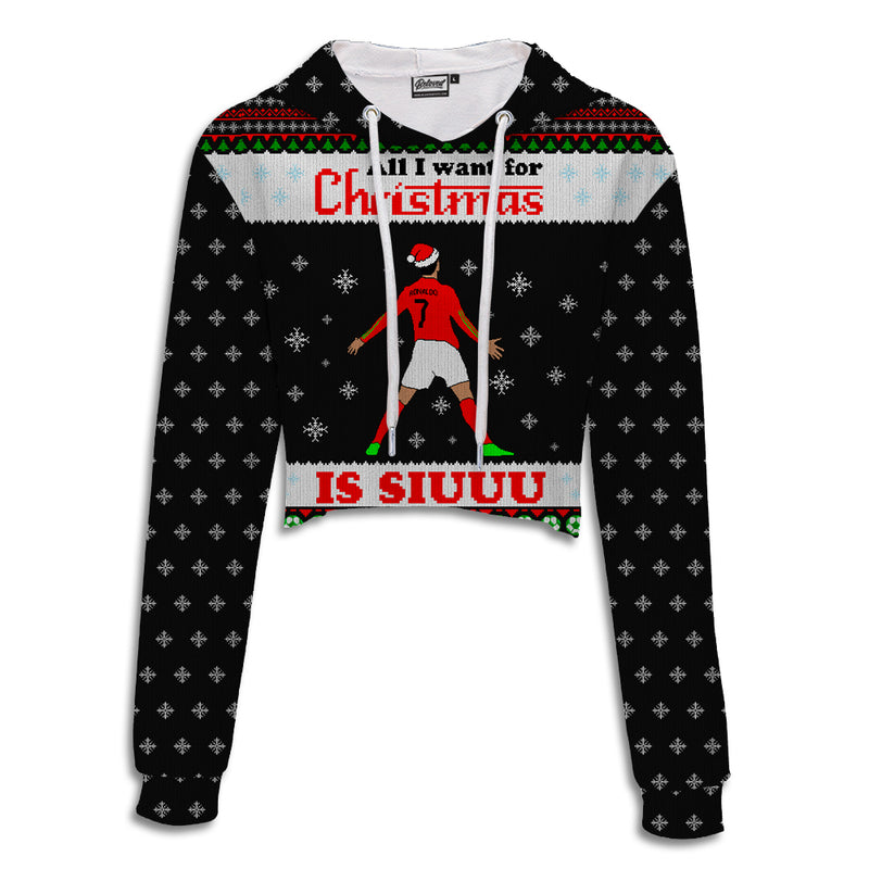 Christmas Siu Crop Hoodie