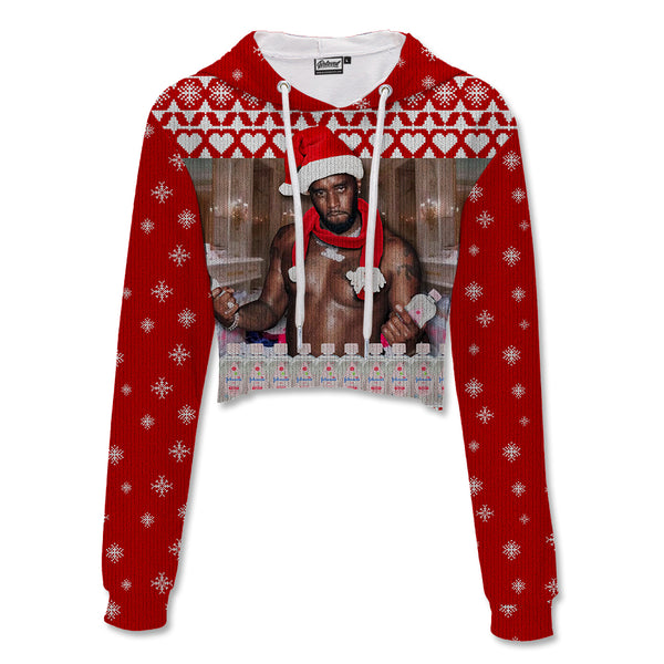 Diddy Oil Christmas Crop Hoodie