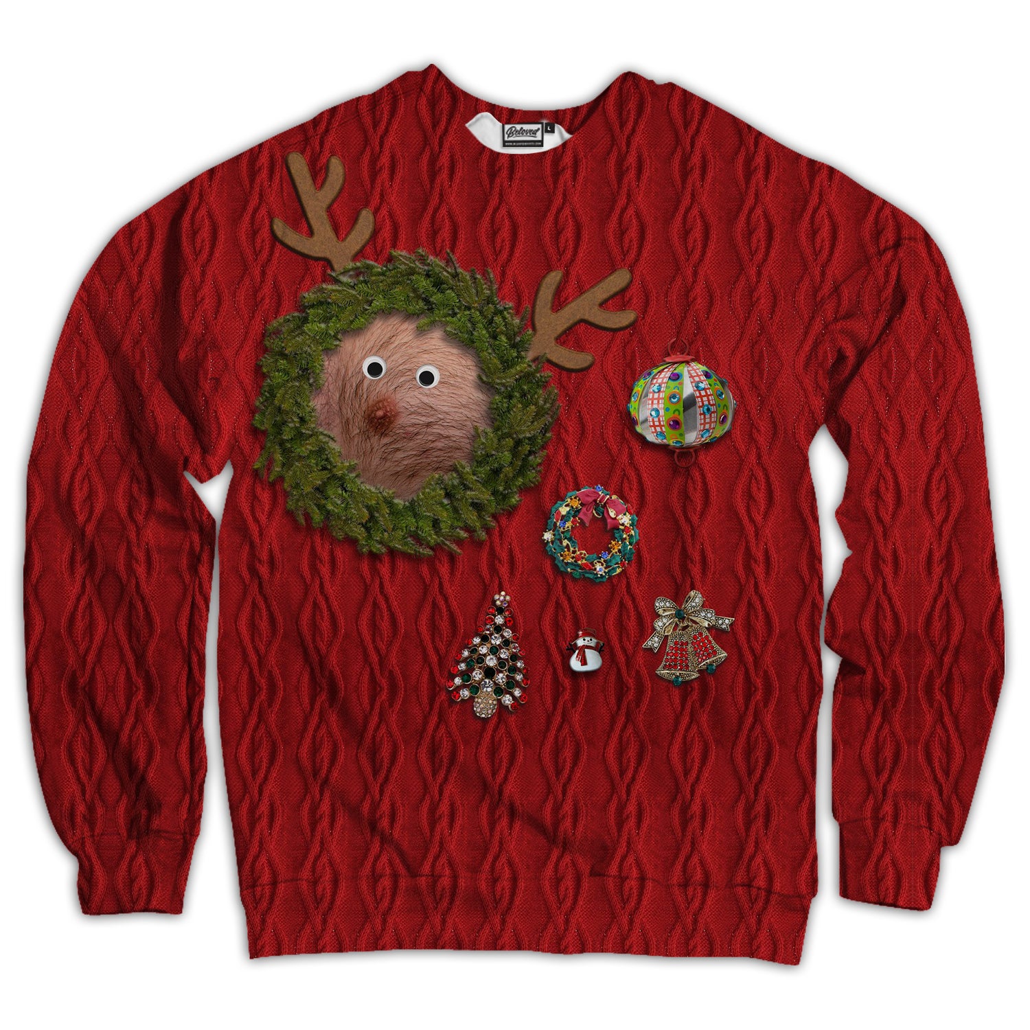 reindeer-nipple-unisex-sweatshirt