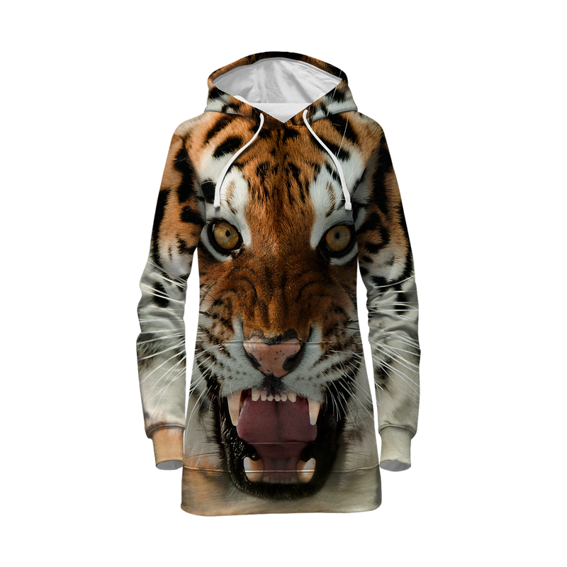 Tiger Unisex Hoodie Dress