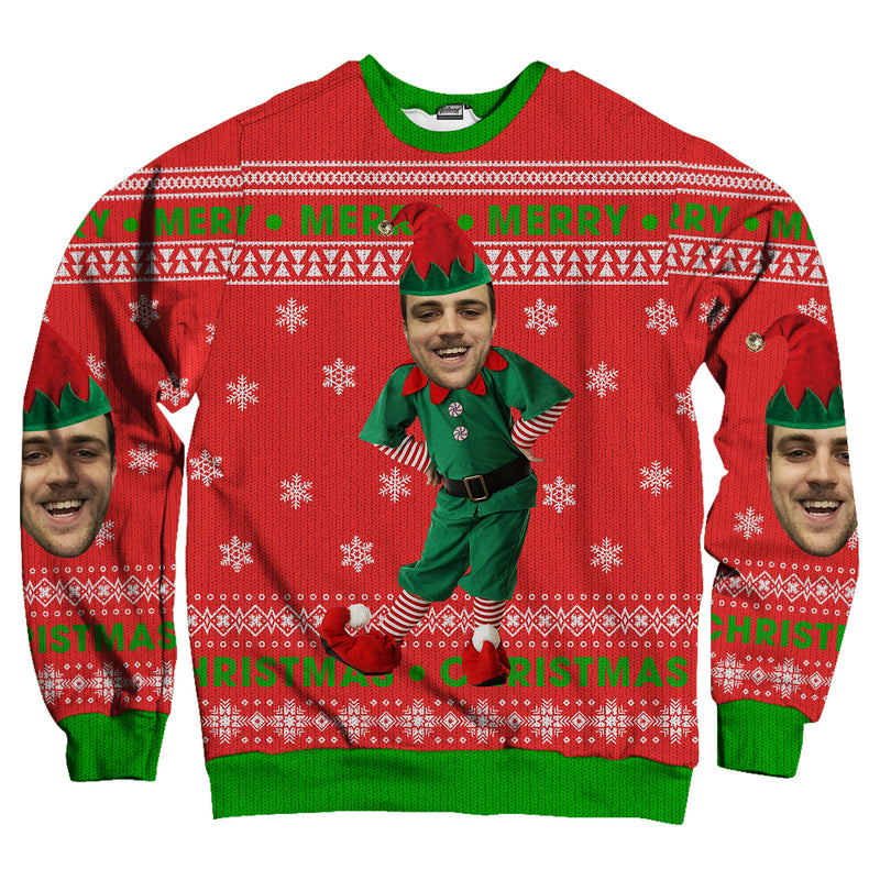 Custom Christmas Elf Unisex Sweatshirt
