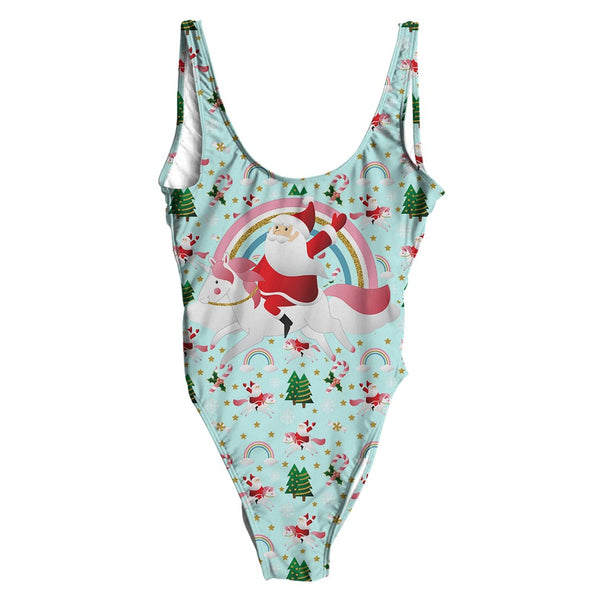 Santa Unicorn Christmas Land Swimsuit - Regular