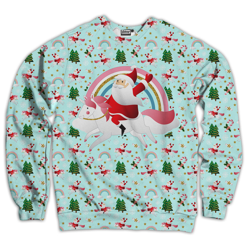 Santa Unicorn Christmas Land Unisex Sweatshirt