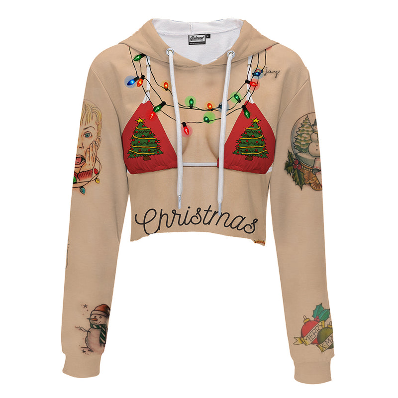 Sexy Christmas Chick Crop Hoodie