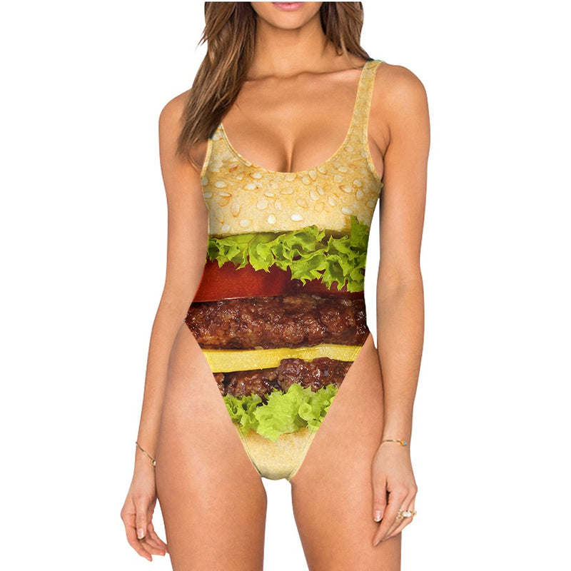 Burger Swimsuit - High Legged