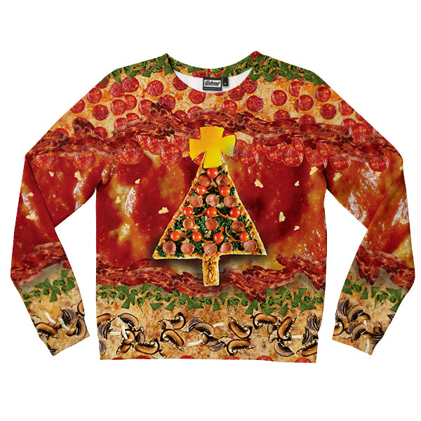 Christmas Pizza Tree Kids Sweatshirt