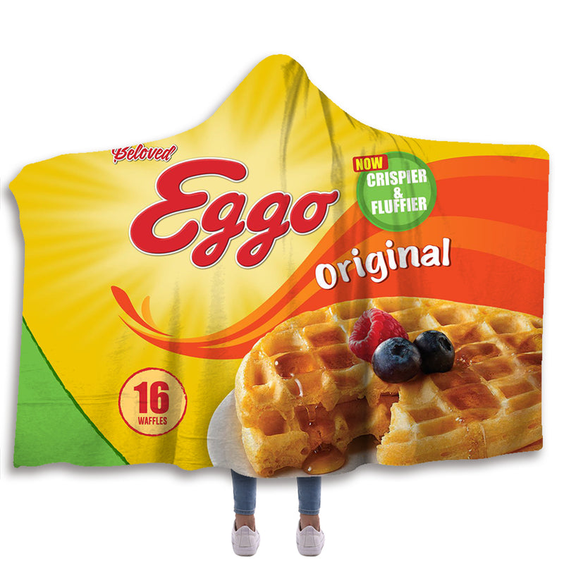 Beloved Eggo Waffles Hooded Blanket
