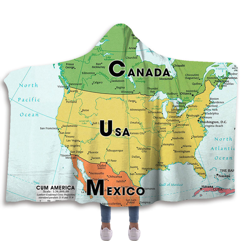 CUM America Hooded Blanket