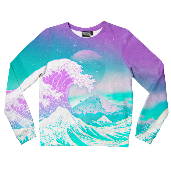 Great Wave Vaporwave Kids Sweatshirt
