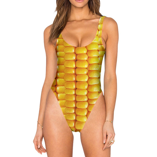 Corn Cob Swimsuit High Legged