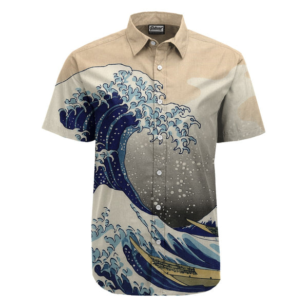 Great Wave Button Up