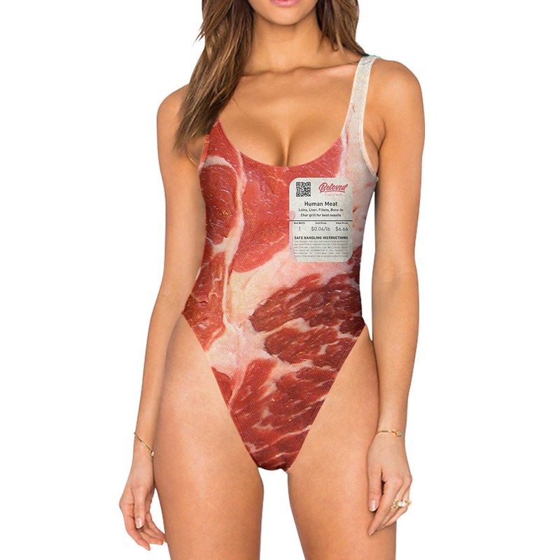 Human Meat Swimsuit - High Legged