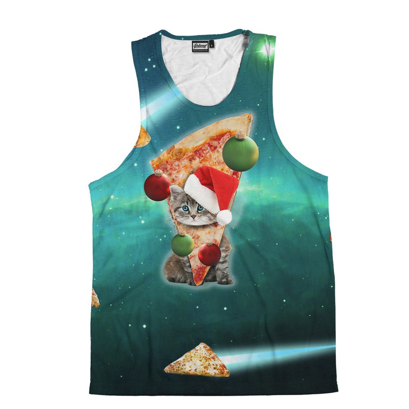 Meowie Christmas Pizza Cats Men's Tank Top
