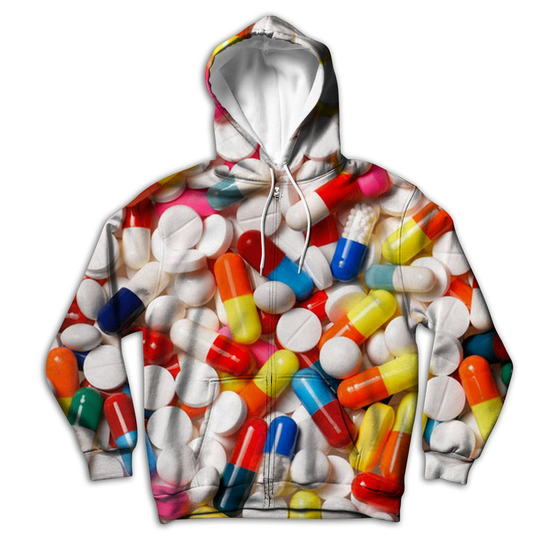 Pills Unisex Hoodie Zipup