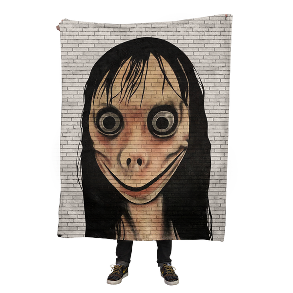 Creepy Girl Smile Blanket