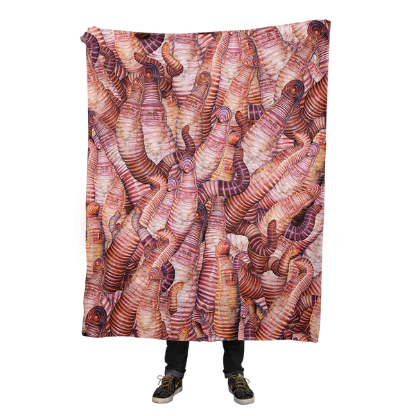 Heidi Klum Worm Pattern Blanket