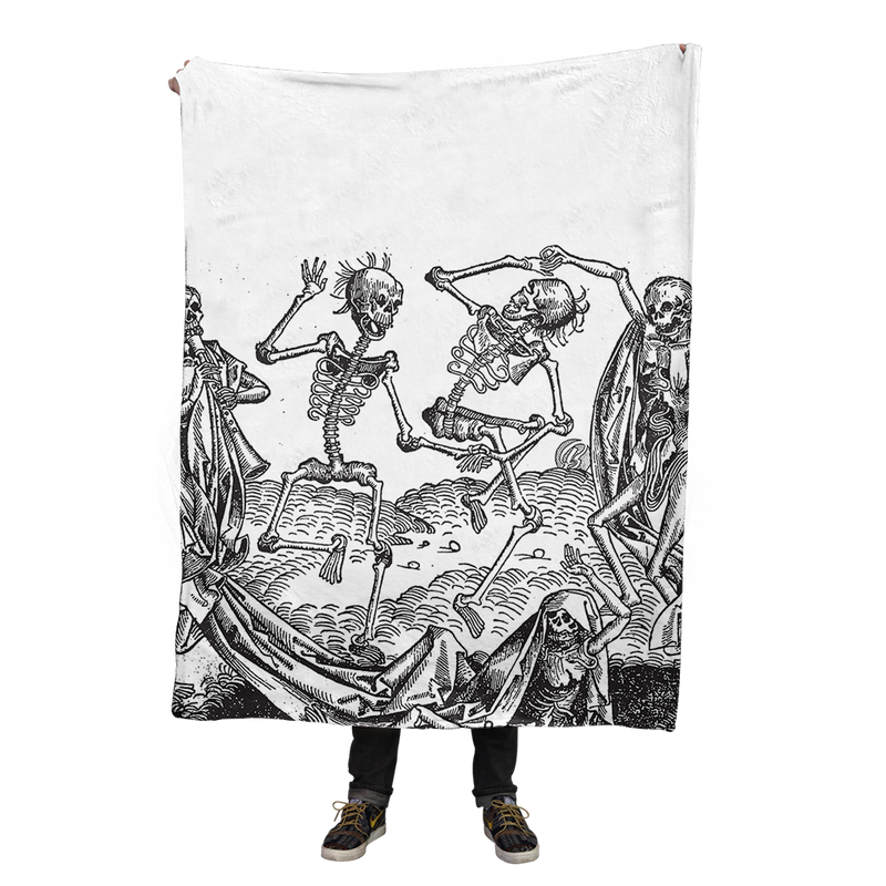 Medieval Dancing Skeletons Blanket