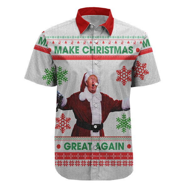 Make Christmas Great Again Button Up