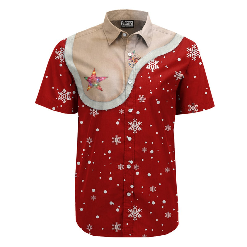 Christmas Sexy Female Button Up