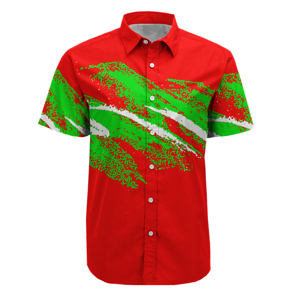 Swoosh Red Christmas Button Up