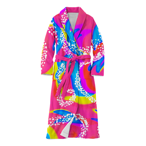 90's Neon Fleece Robe
