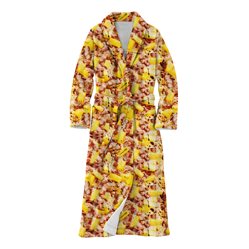 Hawaiian Pizza Fleece Robe