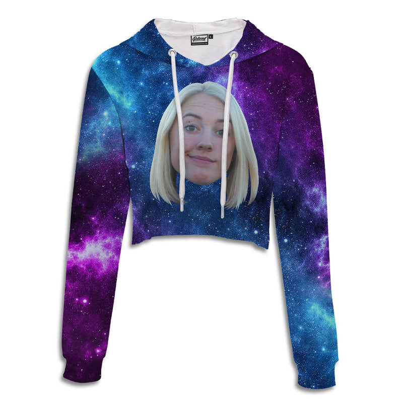 Galaxy Custom Crop Hoodie