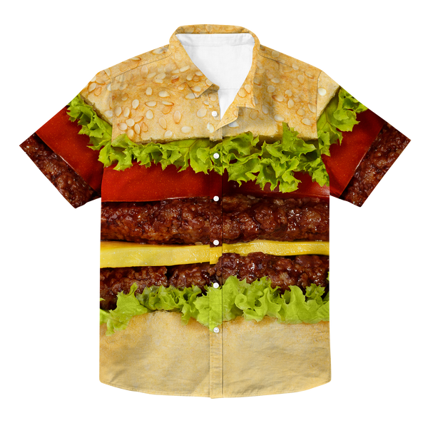 Burger Hawaiian Button Up