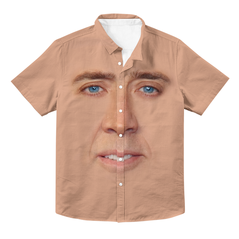 Cage Face Hawaiian Button Up