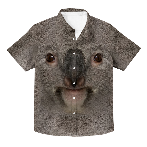 Koala Face Hawaiian Button Up