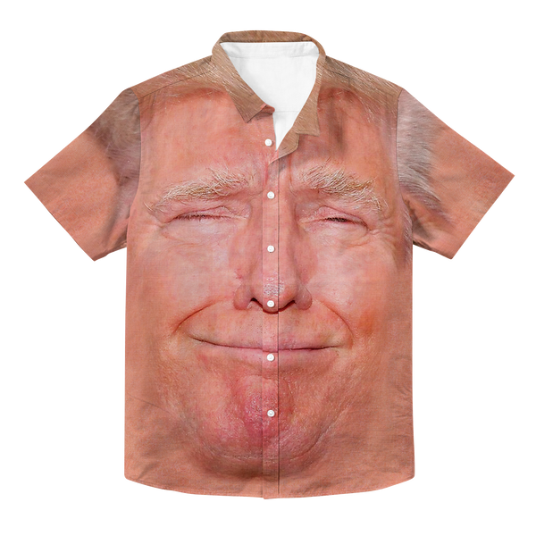 Trump Smile Hawaiian Button Up
