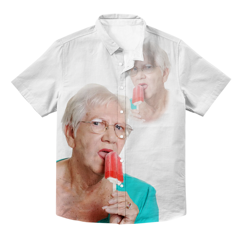 Popsicle Grandma Hawaiian Button Up
