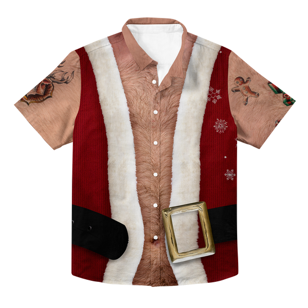 Sexy Christmas Vest Hawaiian Button Up
