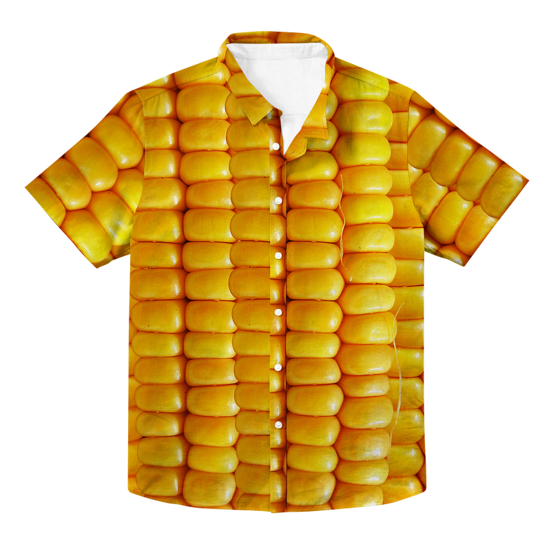 Corn Cob Hawaiian Button Up