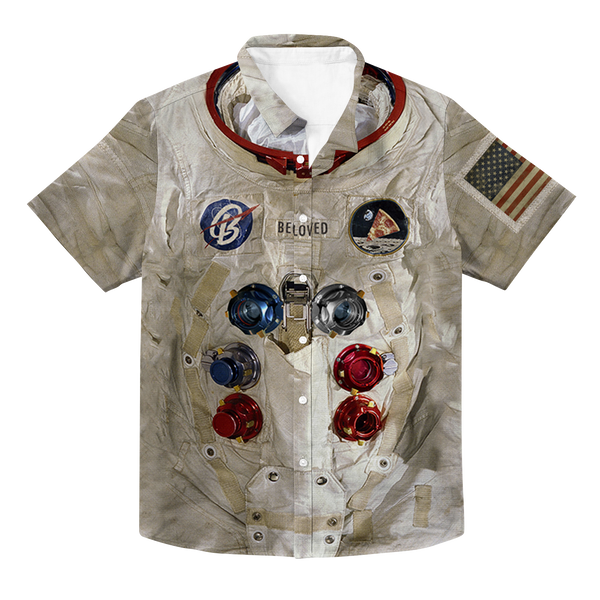 Astronaut Suit Hawaiian Button Up