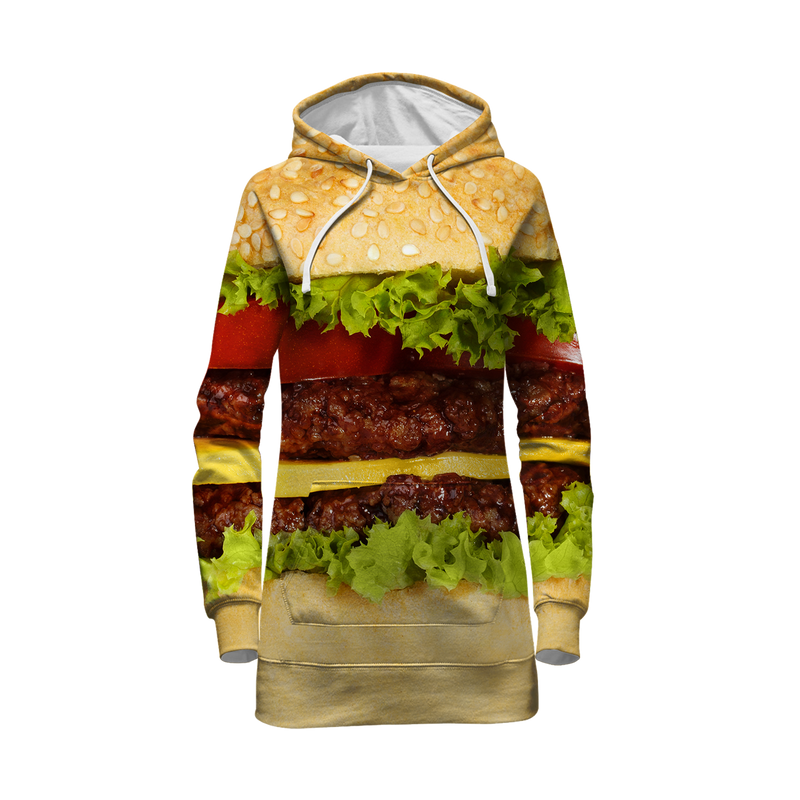 Burger Hoodie Dress