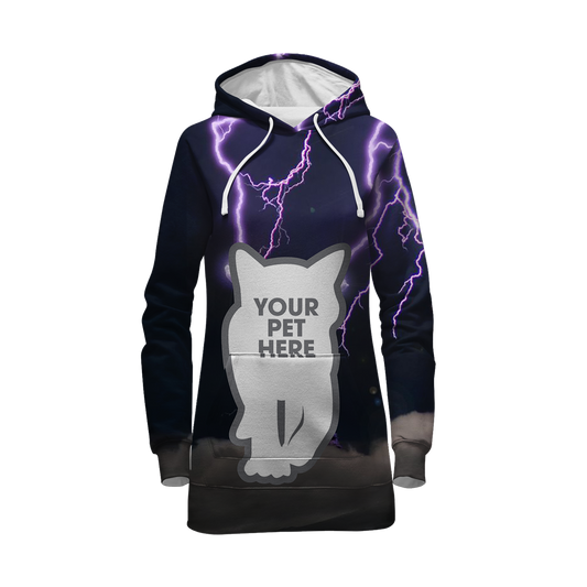 Lightning Pet Custom Hoodie Dress