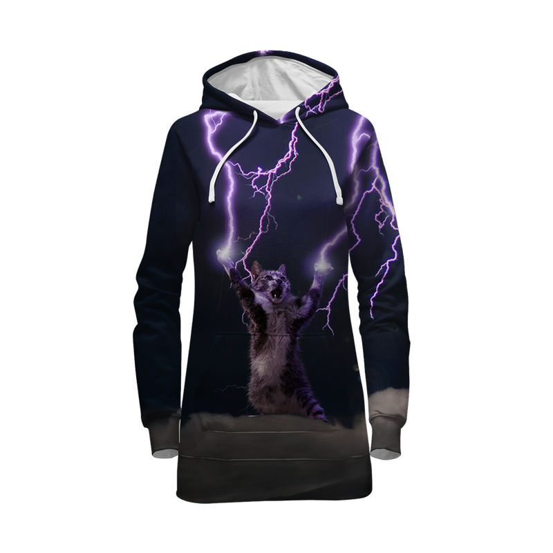 Lightning Pet Custom Hoodie Dress