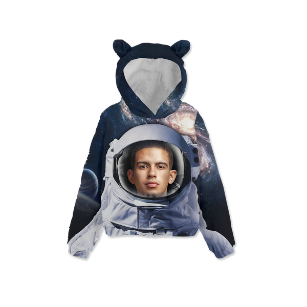 Astronaut Custom Kids Fleece Sweatshirt with Ear