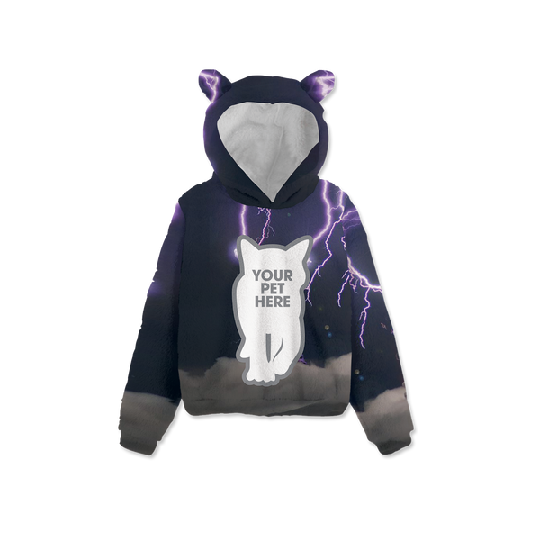 Lightning Pet Custom Kids Fleece Sweatshirt with Ear