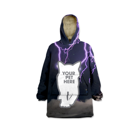 Lightning Pet Custom Kids Blanket Hoodie