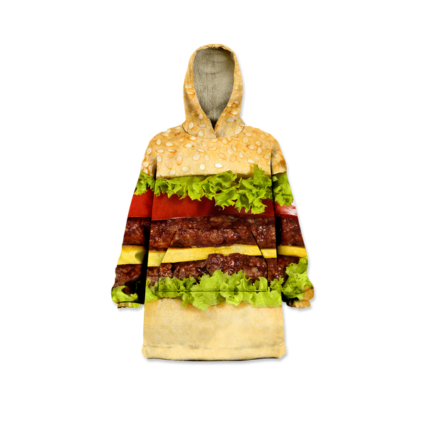 Burger Kids Blanket Hoodie