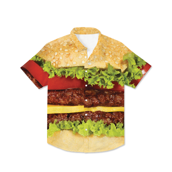 Burger Kids Hawaiian Button Up