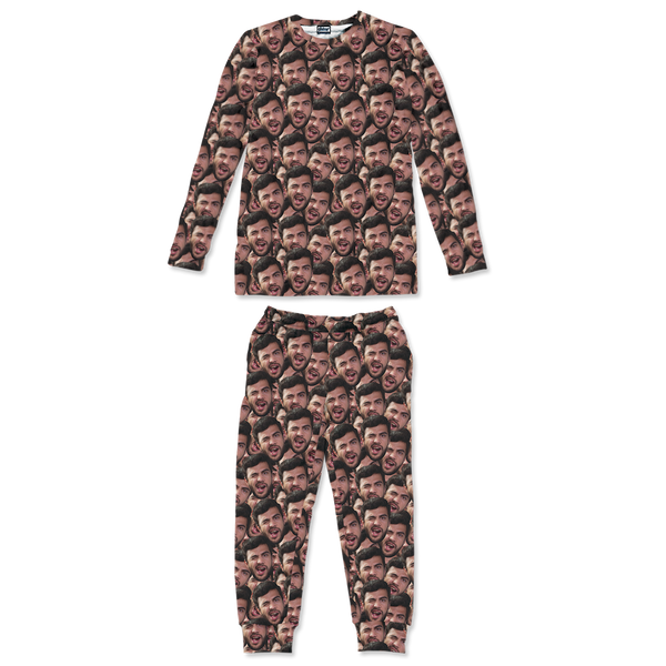 All Over Face Custom Kids Pajamas Set